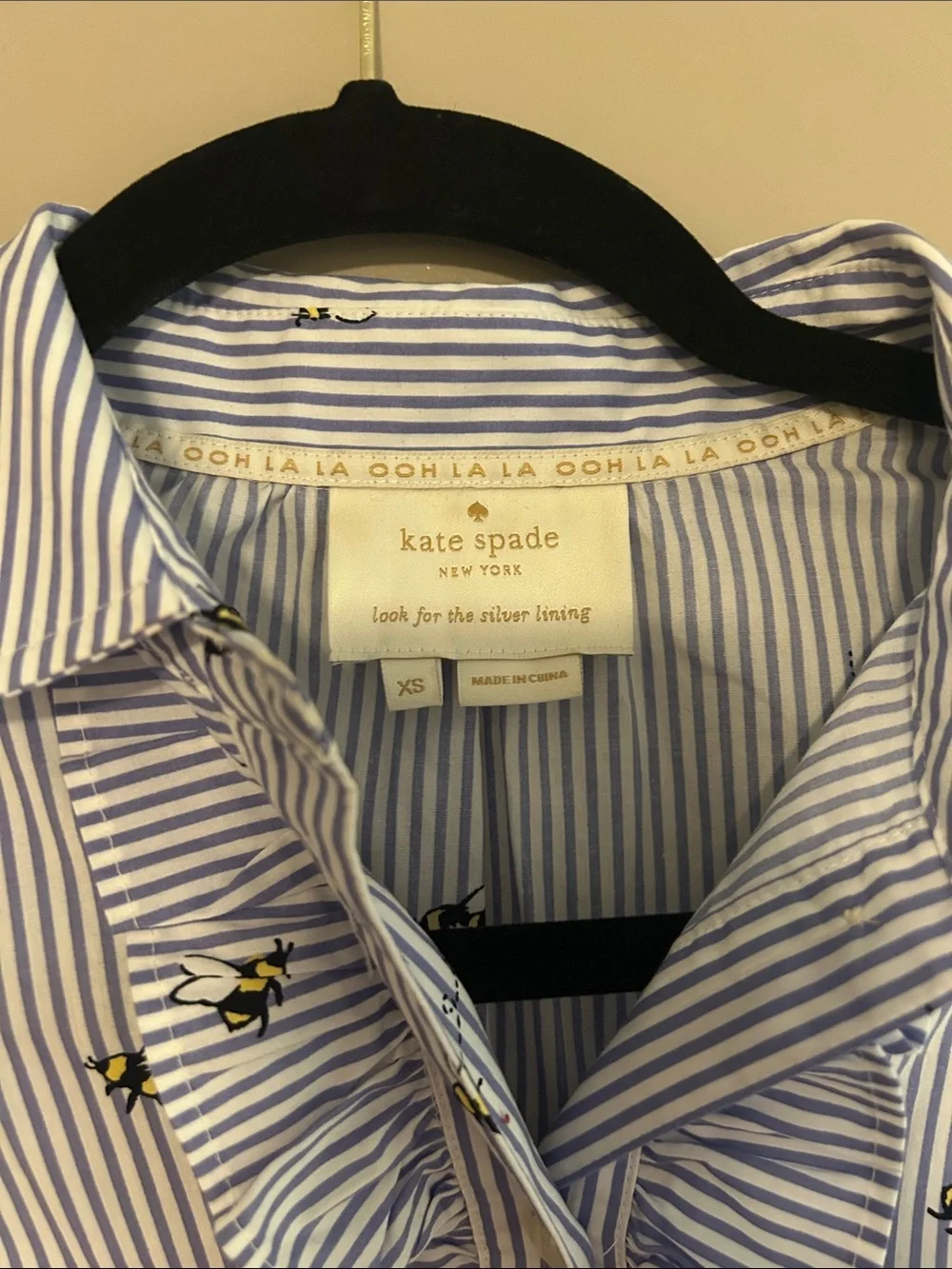 Kate Spade Brooke Street Abuzz Poplin Shirtdress - size XS